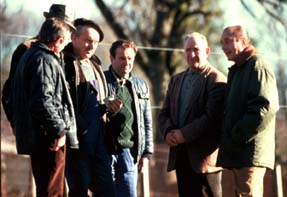Jacques Chirac, then a Deputy in the French National Assembly, meets farmers in the Corrèze Department