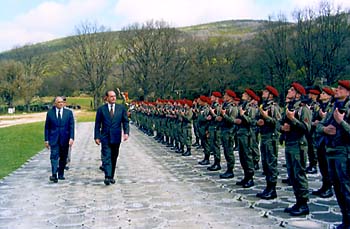 Visita del Presidente Chirac al Ejército en el campo de Canjuers