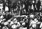 Photo : Rede von Bayeux, 16. Juni 1946.