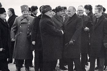 Photo 1 : Rencontre avec M. Leonid Brejnev, (Zaslavl (URSS) - Janvier 1973).