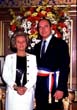 Jacques y Bernadette Chirac en la casa consistorial de París.