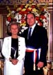 Jacques et Bernadette Chirac à la Mairie de Paris.