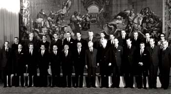 Photo 1 : 7. Juli 1972 - Vorstellung der Regierung von Pierre Messmer.