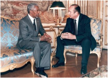 19. Februar 1998 : Gespräch mit Kofi Annan Generalsekretär der Vereinten Nationen.