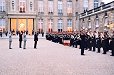 Salut au drapeau. Palais de l'Elysée (cour d'honneur) - 3 janvier 2000.