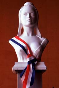 Illustration : Le buste de Marianne