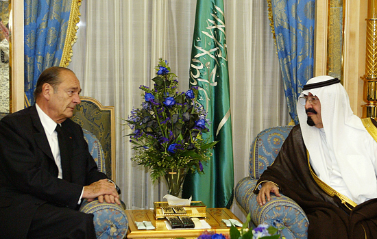 Entretien du Président de la République, M. Jacques CHIRAC, avec le roi Abdallah d'Arabie Saoudite
