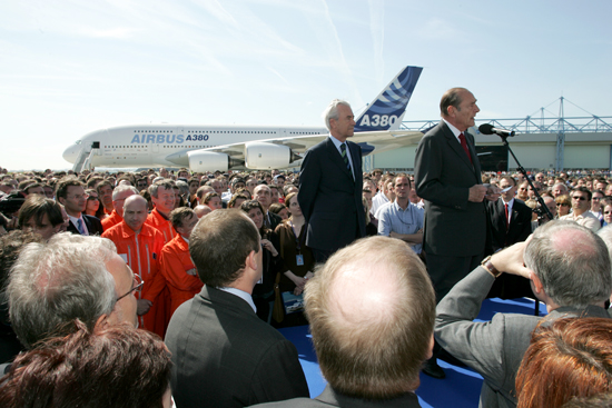 Déplacement à Toulouse - rencontre avec les personnels d'Airbus Industries.