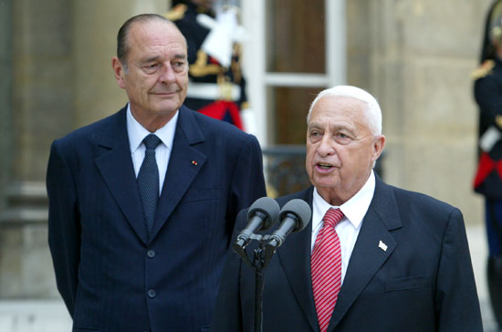 Entretien de M. Jacques CHIRAC, Président de la République, avec M. Ariel SHARON, Premier ministre de l'Etat d'Israël.
