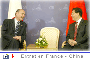 G8 de Saint Petersbourg - Entretien France - Chine