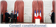  Prestation de serment devant le Président de la République des nouveaux membres du Conseil Constitutionnel.