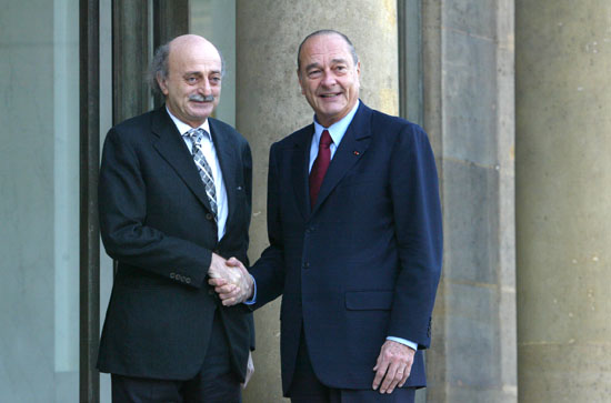 Le Président de la République accueille M. Walid Jumblatt, président du parti socialiste progressiste libanais