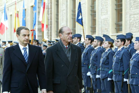 Sommet franco-espagnol - honneurs militaires