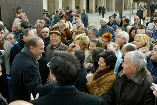 Sommet franco-espagnol - rencontre avec la population (mairie de Saragosse)