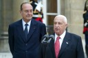 Photo 8 : Entretien de M. Jacques CHIRAC, Président de la République, avec M. Ariel SHARON, Premier ministre de l'Etat d'Israël.