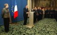 Photo : M.Jacques CHIRAC, Président de la Répuiblique, s'adresse aux participants de la réception du Conseil supérieur de la fonction militaire