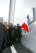Photo 4 : Inauguration du viaduc de Millau - dévoilement de la plaque inaugurale