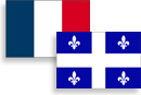 Drapeau France / Québec.