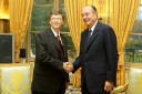 Photo : Entretien du Président de la République, M.Jacques CHIRAC, avec M. Bill GATES de Microsoft