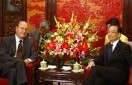 Photo 1 : Entretien du Président de la République avec M. Wen Jiabao, Premier ministre de la République populaire de Chine