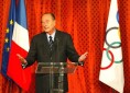 Photo 1 : Intervention du PrÃ©sident de la RÃ©publique lors de la rÃ©ception offerte en l'honneur des mÃ©daillÃ©s franÃ§ais aux Jeux ...