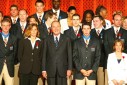 Photo 4 : Réception offerte en l'honneur des médaillés français aux Jeux Olympiques d'Athènes (salle des fêtes)