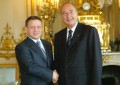 Photo : M.Jacques CHIRAC, Président de la République et le roi ABDALLAH de Jordanie. 