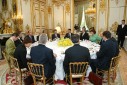 Photo :Déjeuner avec le Président lituanien.