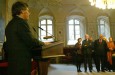 Photo 1 : Rencontre informelle franco-allemande - accueil du Président de la République par le maire de Luebeck