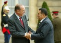 Photo : Le Président de la République, M.Jacques CHIRAC, accueille M. Hosni MOUBARAK, Président de la République arabe d'Egypte.