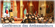 Discours du Président de la République à l'occasion de la réunion des Ambassadeurs.