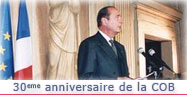 Discours du Président de la République à l'occasion du 30e anniversaire de la commissions des opérations de bourse. 
