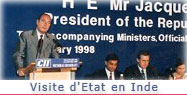 Discours du Président de la République : L'Inde et la France un partenariat pour le XXIe siècle. 