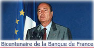 Allocution du Président de la République à l'occasion de la célébration du bicentenaire de la Banque de France. 