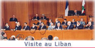 Discours du Président de la République devant le Parlement libanais à Beyrouth. 