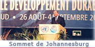 Discours du Président de la République devant l'Assemblée plénière du Sommet mondial du développement. durable. 