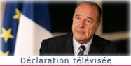 Déclaration du Président de la République aux Français concernant les événements des banlieues.