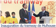Discours du Président de la République lors de l'inauguration du tramway de la ville de Mulhouse.