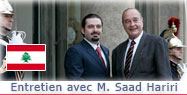 Entretien avec M. Saad Hariri, Président du Mouvement du Futur. 