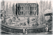 Illustration : Vue de l'Elysée Bourbon - Gravure de Chapuis d'après un dessin de Toussaint