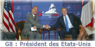 Propos du Président de la République à l'occasion de l'entretien bilatéral avec M. Georges BUSH, Président des Etats Unis d'Amérique.