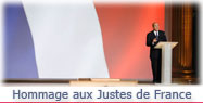 Allocution du Président de la République à l'occasion de la cérémonie nationale en l'honneur des Justes de France.
