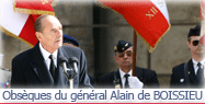 Discours du Président de la République à l'occasion des obsèques du Général de Boissieu.