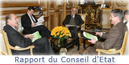 Remise du rapport annuel du Conseil d'Etat