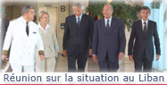 Réunion avec les ministres sur la situation au Liban à la préfecture du Var.