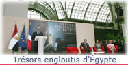 Inauguration de l'exposition Trésors engloutis d'Egypte au Grand Palais - déc. 2006.