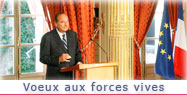 Allocution du Président de la République à l'occasion de la présentation des voeux aux forces vives.