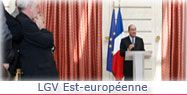 Déjeuner avec les partenaires à l'occasion de l'inauguration de la LGV Est-européenne.