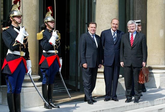 Rencontre franco-allemande.