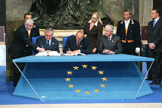 Signature du Traité constitutionnel européen